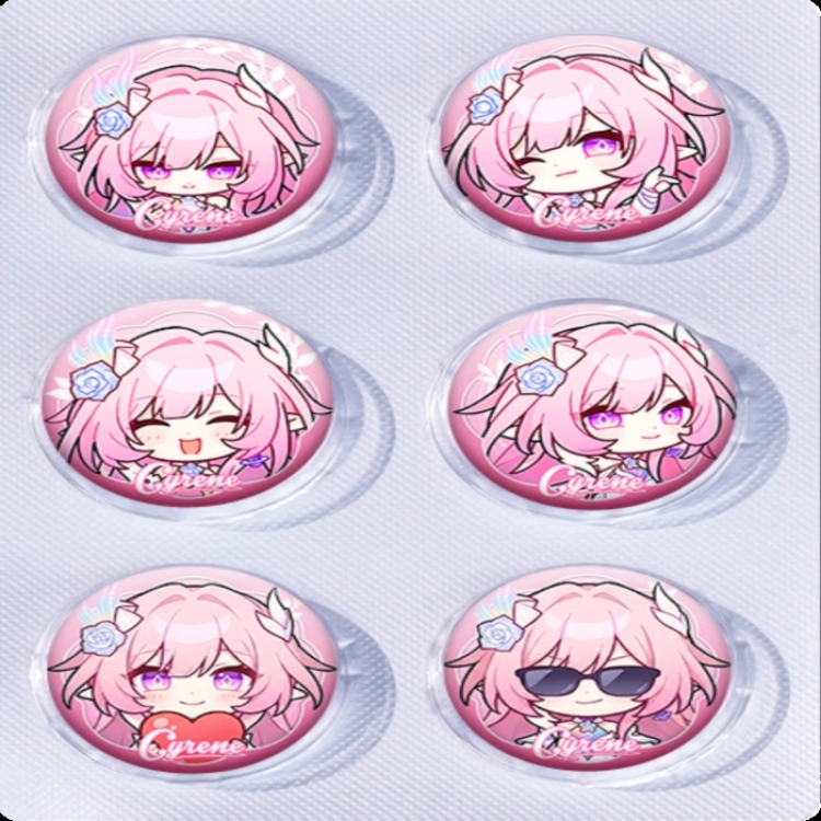 Honkai: Star Rail‌ Anime peripheral pill bar badge 25mm a set of 6 price for 5 sets 