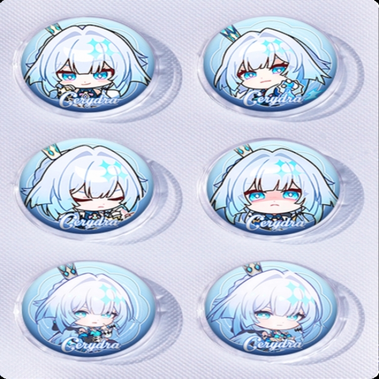 Honkai: Star Rail‌ Anime peripheral pill bar badge 25mm a set of 6 price for 5 sets 