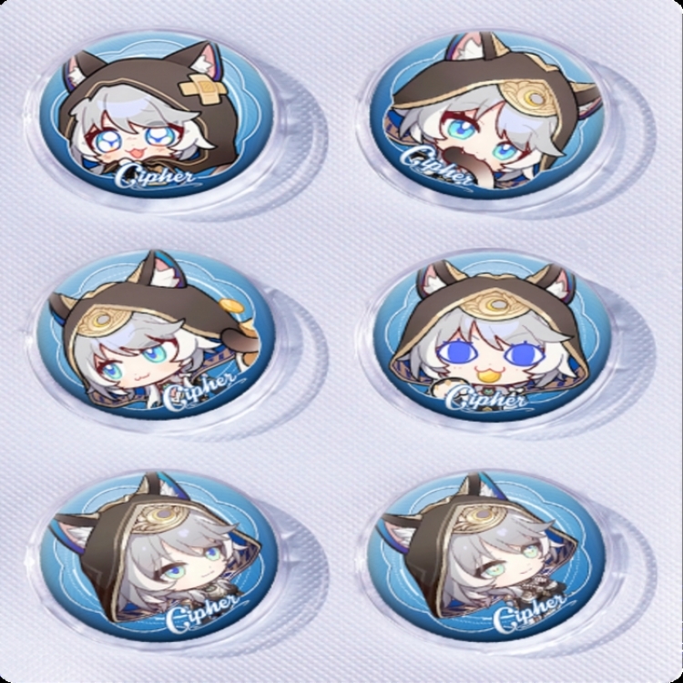 Honkai: Star Rail‌ Anime peripheral pill bar badge 25mm a set of 6 price for 5 sets 