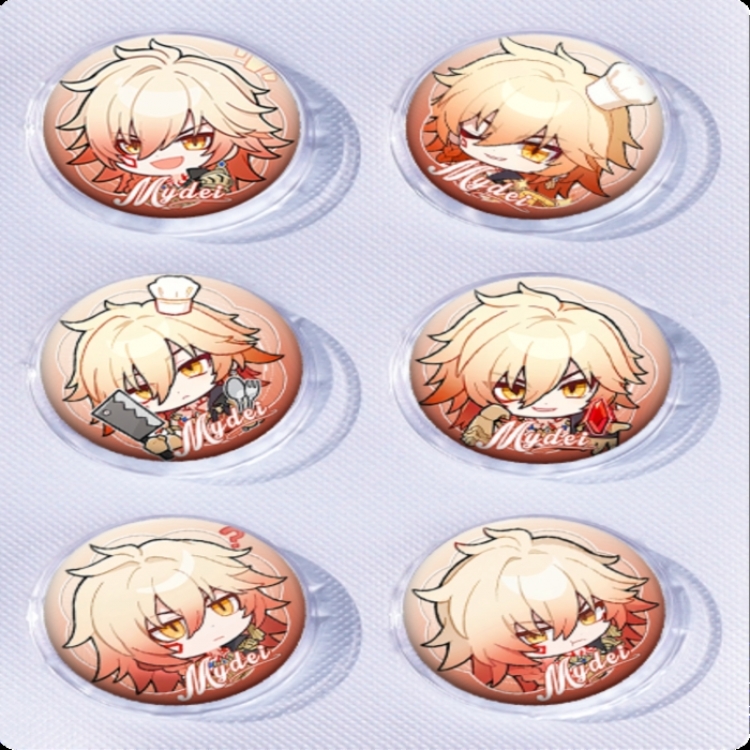 Honkai: Star Rail‌ Anime peripheral pill bar badge 25mm a set of 6 price for 5 sets 