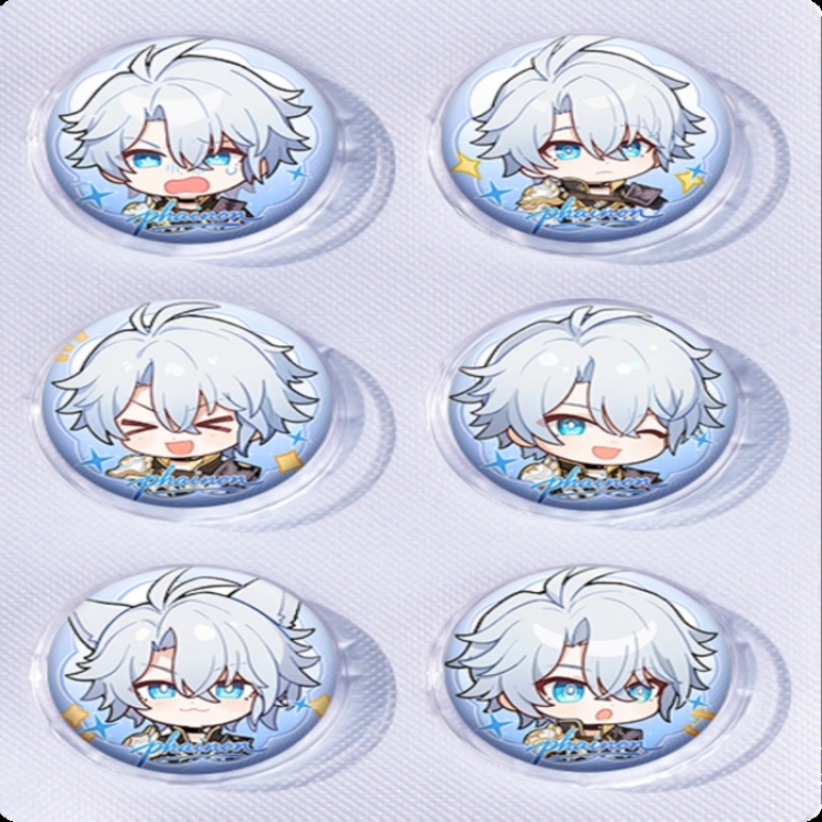 Honkai: Star Rail‌ Anime peripheral pill bar badge 25mm a set of 6 price for 5 sets