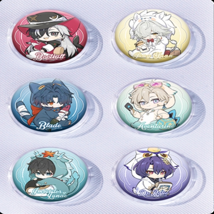 Honkai: Star Rail‌ Anime peripheral pill bar badge 25mm a set of 6 price for 5 sets