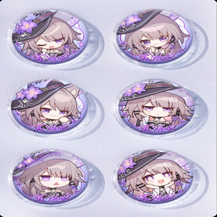 Honkai: Star Rail‌ Anime peripheral pill bar badge 25mm a set of 6 price for 5 sets