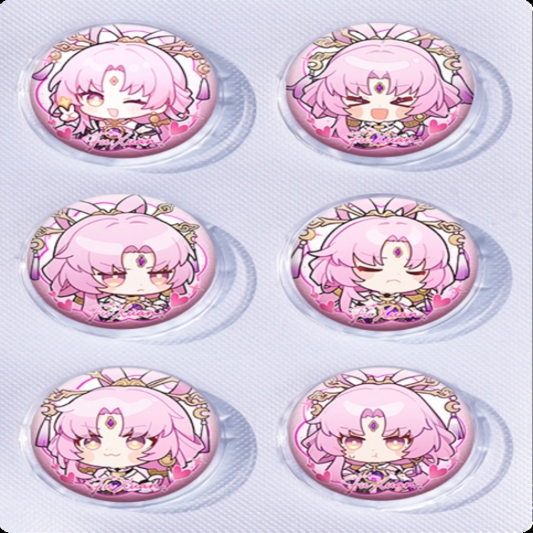 Honkai: Star Rail‌ Anime peripheral pill bar badge 25mm a set of 6 price for 5 sets