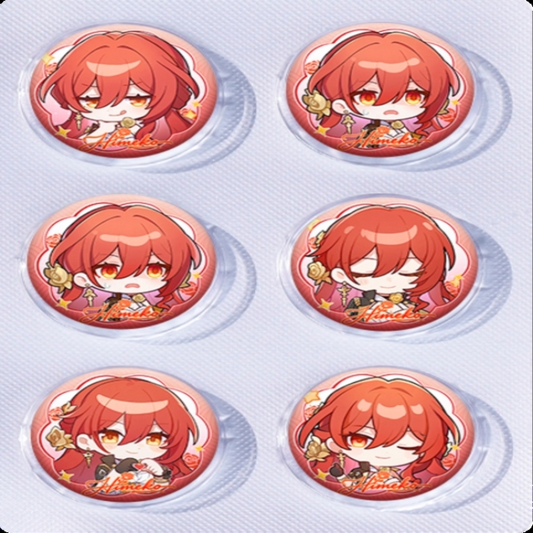 Honkai: Star Rail‌ Anime peripheral pill bar badge 25mm a set of 6 price for 5 sets