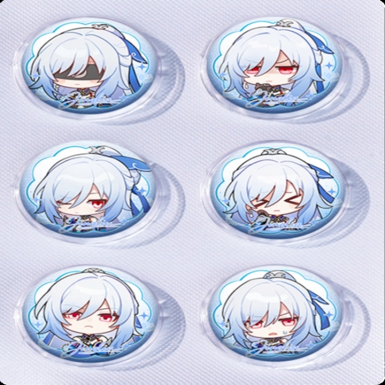 Honkai: Star Rail‌ Anime peripheral pill bar badge 25mm a set of 6 price for 5 sets