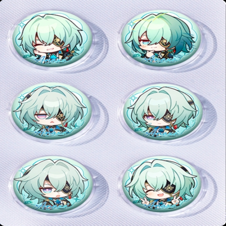 Honkai: Star Rail‌ Anime peripheral pill bar badge 25mm a set of 6 price for 5 sets