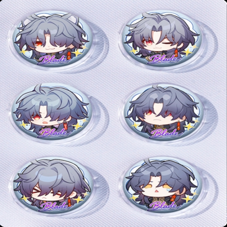 Honkai: Star Rail‌ Anime peripheral pill bar badge 25mm a set of 6 price for 5 sets