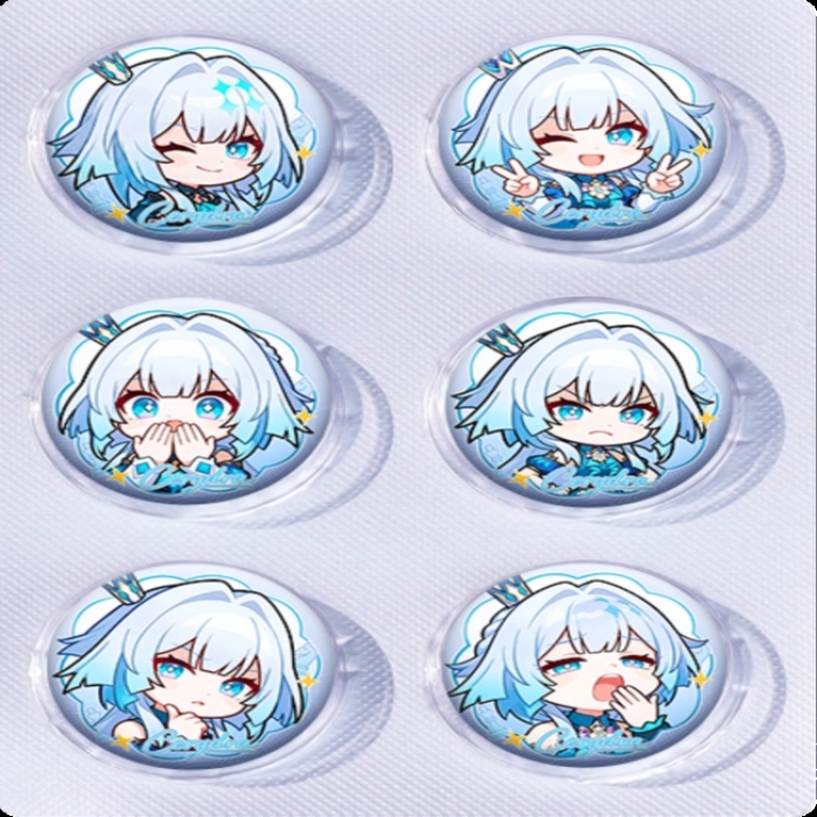 Honkai: Star Rail‌ Anime peripheral pill bar badge 25mm a set of 6 price for 5 sets