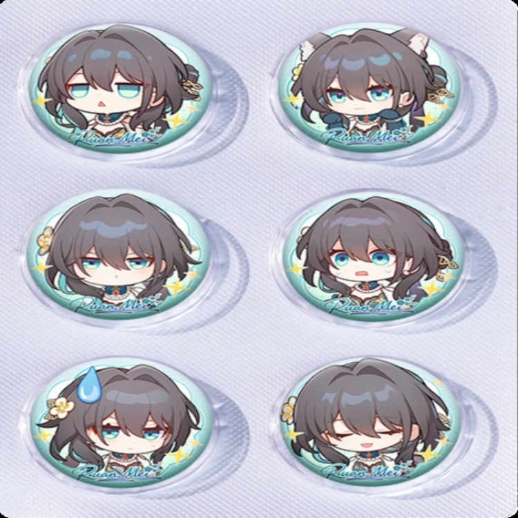Honkai: Star Rail‌ Anime peripheral pill bar badge 25mm a set of 6 price for 5 sets