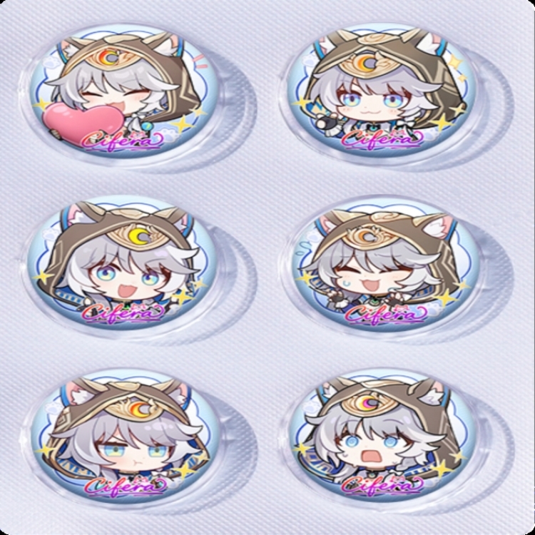 Honkai: Star Rail‌ Anime peripheral pill bar badge 25mm a set of 6 price for 5 sets