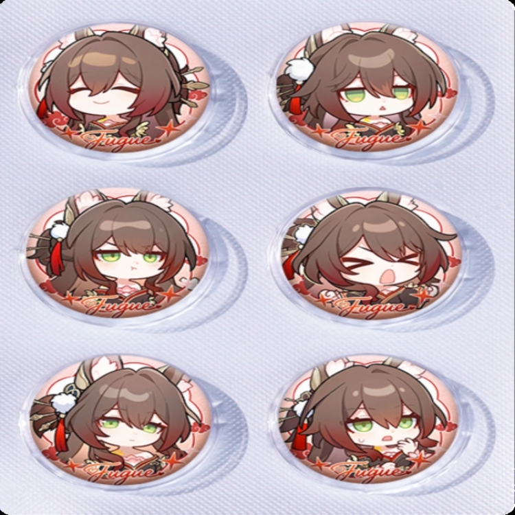 Honkai: Star Rail‌ Anime peripheral pill bar badge 25mm a set of 6 price for 5 sets