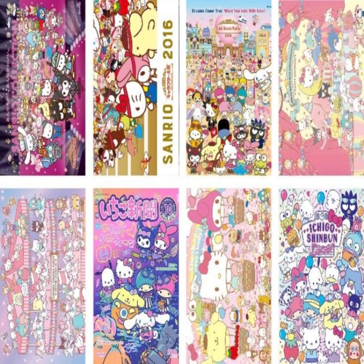 Sanrio Embossed poster 8 pcs a set 42X29CM price for 5 sets