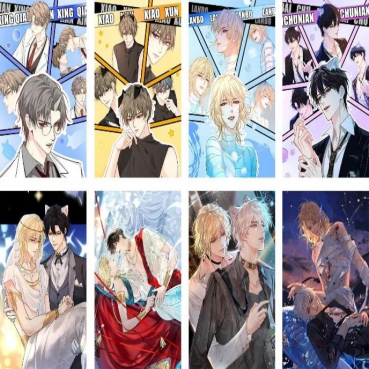 The Falling Merman Embossed poster 8 pcs a set 42X29CM price for 5 sets