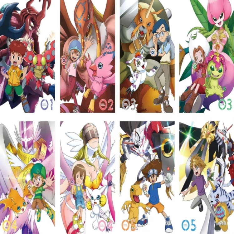 Digimon Embossed poster 8 pcs a set 42X29CM price for 5 sets