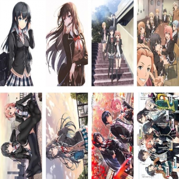 My youth romance story really has a problem Embossed poster 8 pcs a set 42X29CM price for 5 sets