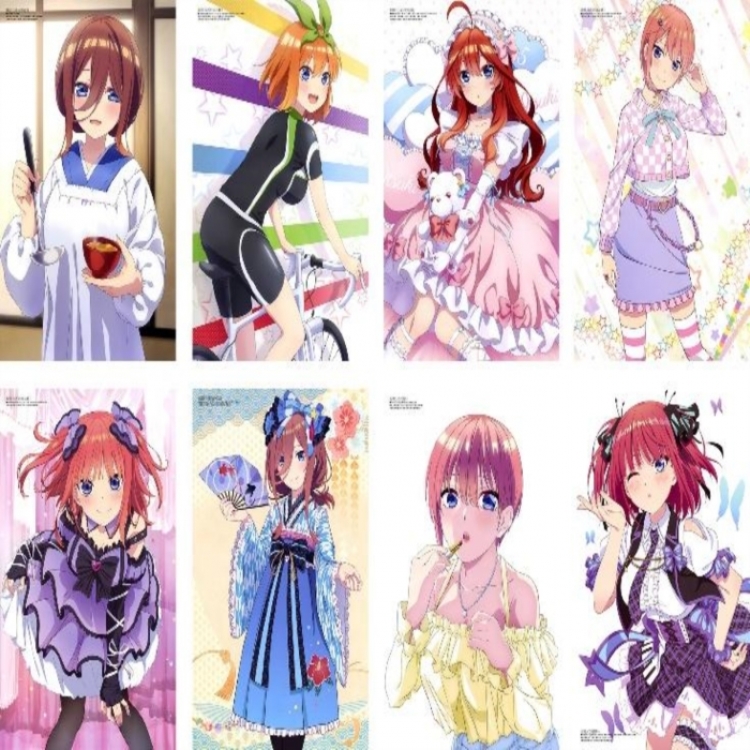 The quintessential quintulets Embossed poster 8 pcs a set 42X29CM price for 5 sets