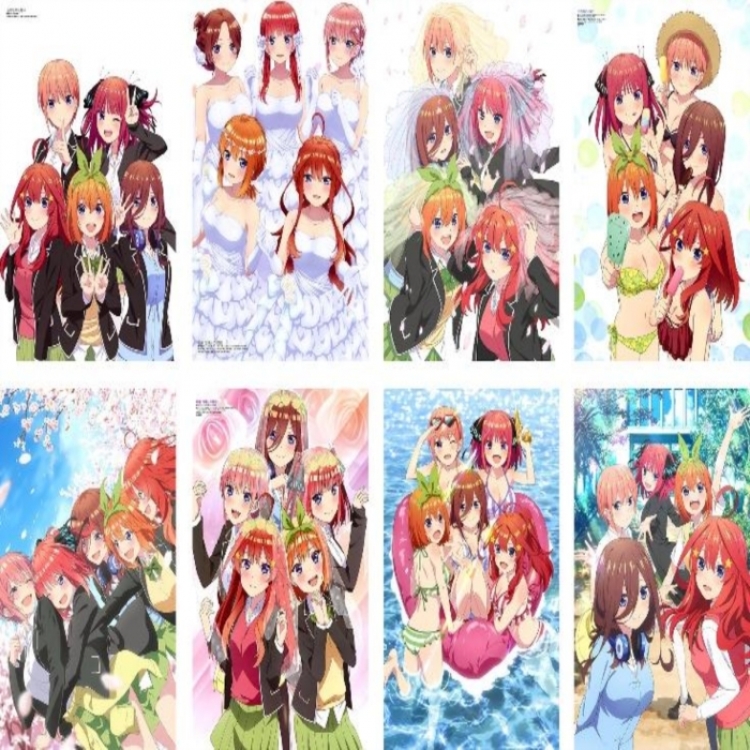 The quintessential quintulets Embossed poster 8 pcs a set 42X29CM price for 5 sets