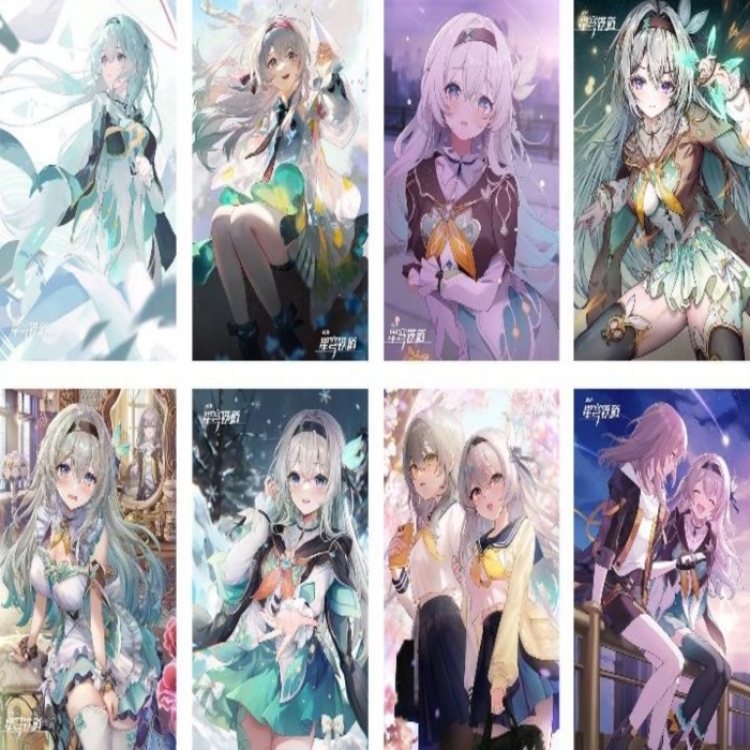 Honkai: Star Rail‌ Embossed poster 8 pcs a set 42X29CM price for 5 sets