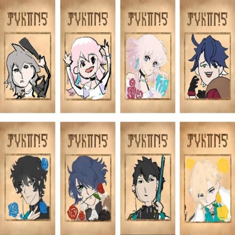 Honkai: Star Rail‌ Embossed poster 8 pcs a set 42X29CM price for 5 sets