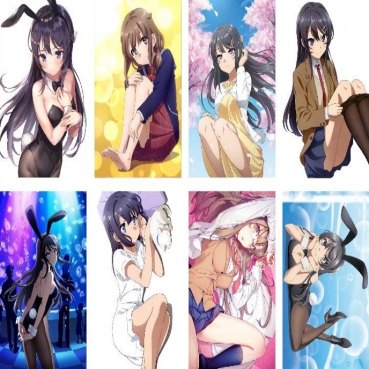 Sakurajima Mai‌ Embossed poster 8 pcs a set 42X29CM price for 5 sets