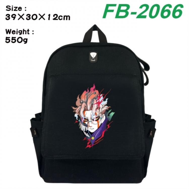 DANDADAN Canvas Flip Backpack Student Schoolbag Headphone Hole 39X30X12CM 