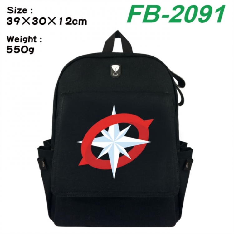 Stray Kids Canvas Flip Backpack Student Schoolbag Headphone Hole 39X30X12CM 