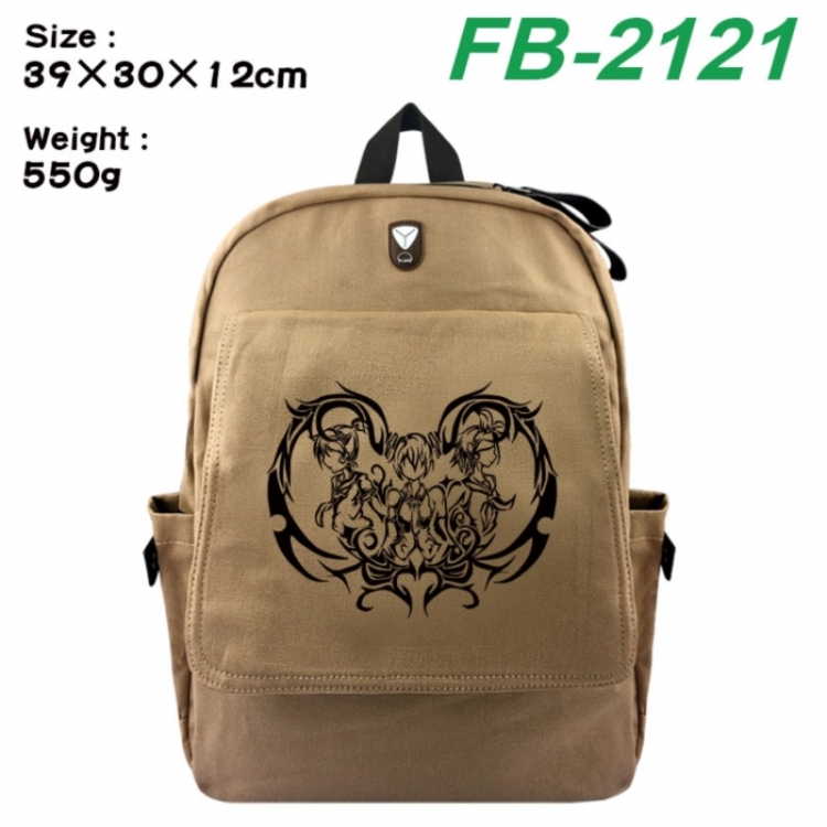 Hatsune Miku Canvas Flip Backpack Student Schoolbag Headphone Hole 39X30X12CM 