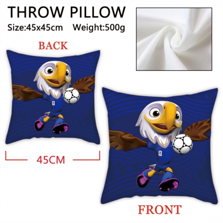 FIFA World Cup Anime digital printing double-sided printed pillow 45X45cm NO FILLING
