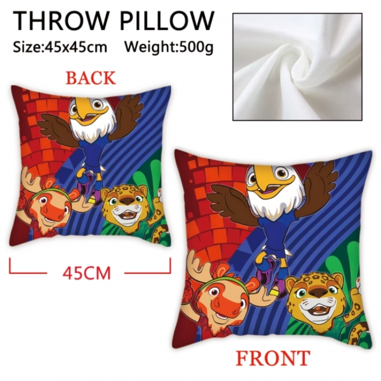 FIFA World Cup Anime digital printing double-sided printed pillow 45X45cm NO FILLING