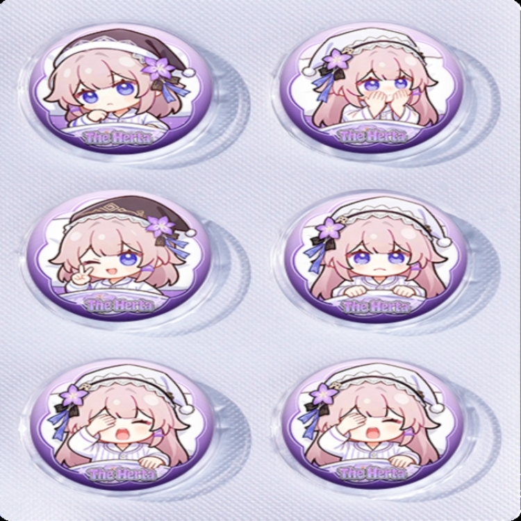 Honkai: Star Rail Anime peripheral pill bar badge 25mm a set of 6 price for 5 sets 