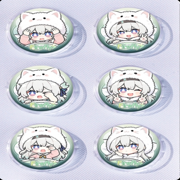Honkai: Star Rail Anime peripheral pill bar badge 25mm a set of 6 price for 5 sets 
