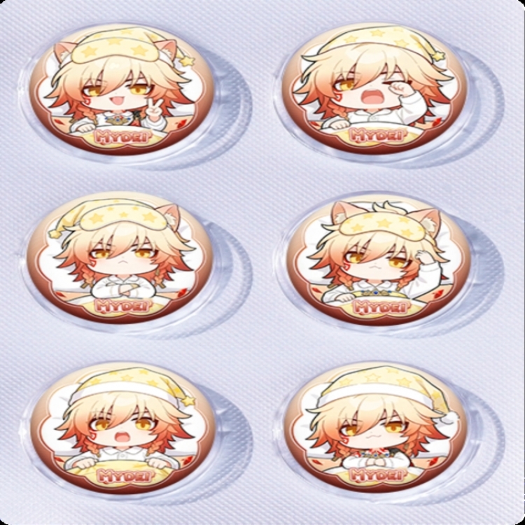 Honkai: Star Rail Anime peripheral pill bar badge 25mm a set of 6 price for 5 sets 