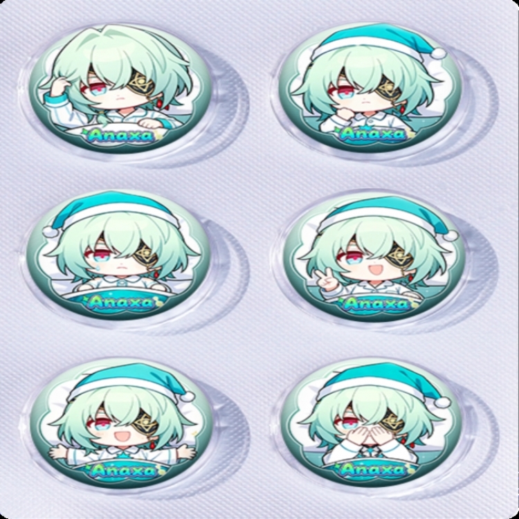 Honkai: Star Rail Anime peripheral pill bar badge 25mm a set of 6 price for 5 sets 