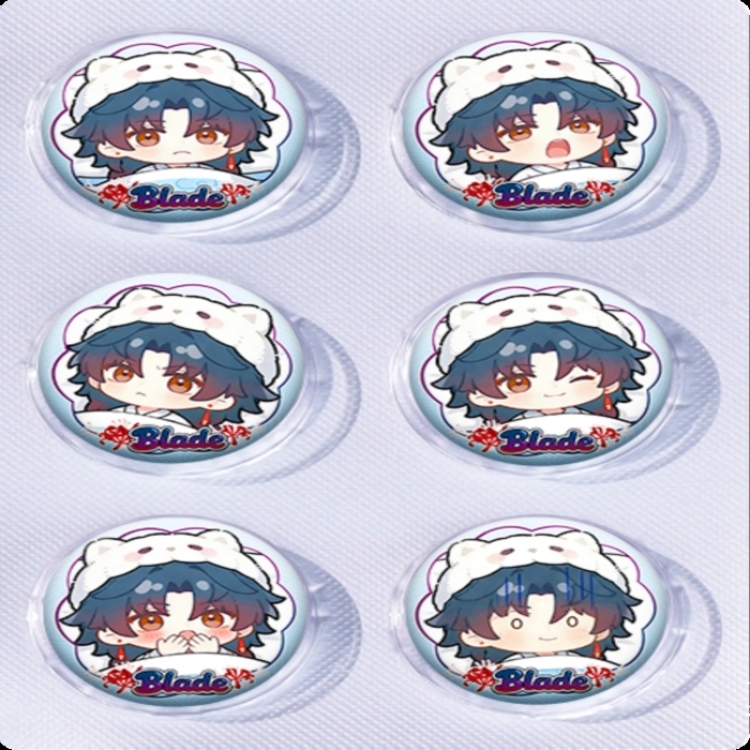 Honkai: Star Rail Anime peripheral pill bar badge 25mm a set of 6 price for 5 sets 