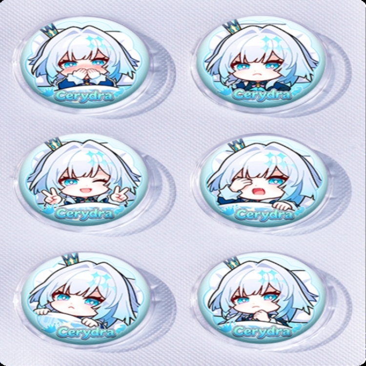 Honkai: Star Rail Anime peripheral pill bar badge 25mm a set of 6 price for 5 sets 