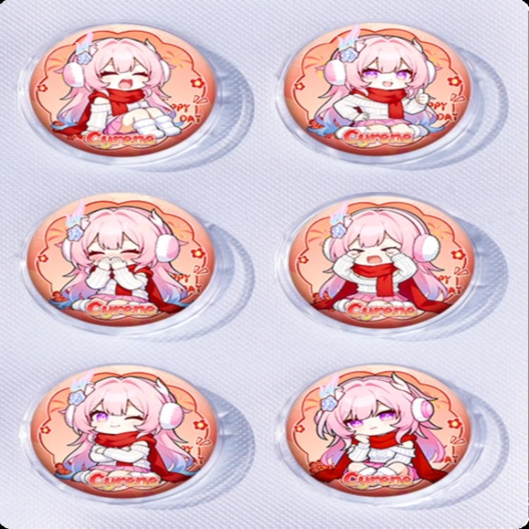 Honkai: Star Rail Anime peripheral pill bar badge 25mm a set of 6 price for 5 sets 