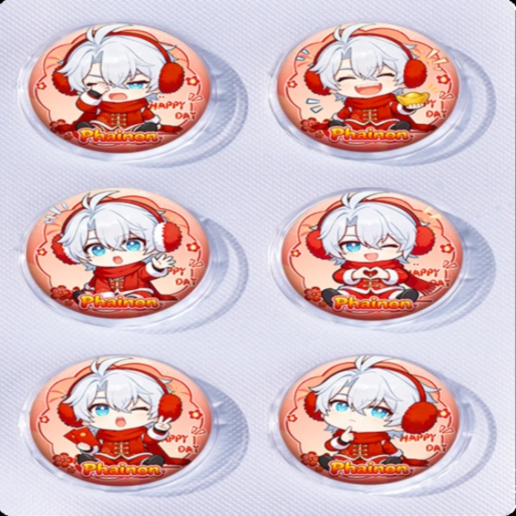 Honkai: Star Rail Anime peripheral pill bar badge 25mm a set of 6 price for 5 sets 