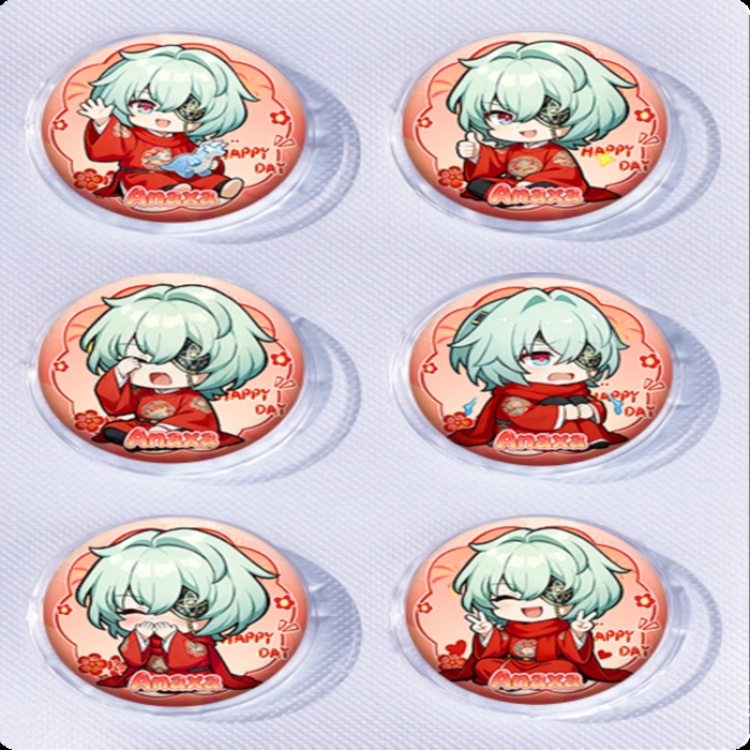 Honkai: Star Rail Anime peripheral pill bar badge 25mm a set of 6 price for 5 sets 