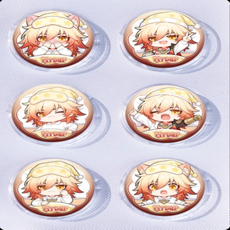 Honkai: Star Rail Anime peripheral pill bar badge 25mm a set of 6 price for 5 sets 