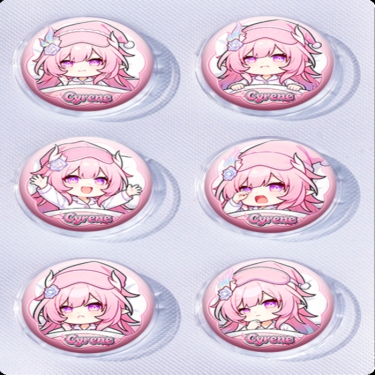 Honkai: Star Rail Anime peripheral pill bar badge 25mm a set of 6 price for 5 sets 