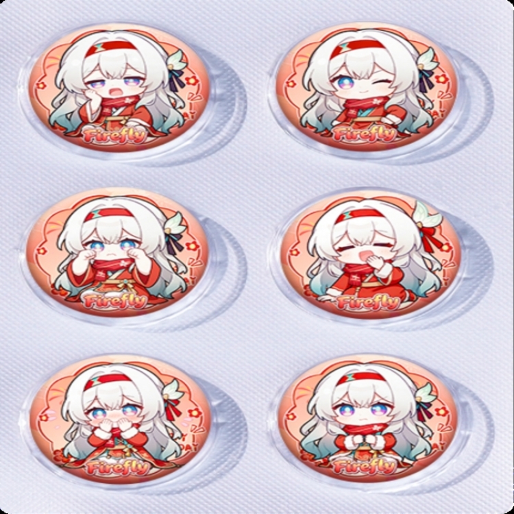Honkai: Star Rail Anime peripheral pill bar badge 25mm a set of 6 price for 5 sets 