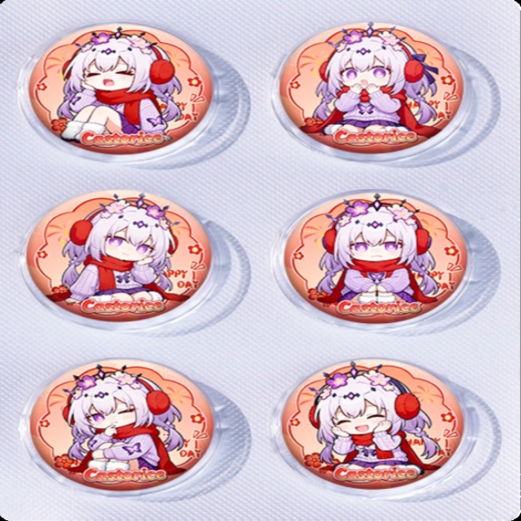 Honkai: Star Rail Anime peripheral pill bar badge 25mm a set of 6 price for 5 sets 