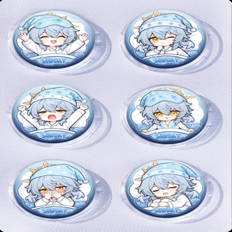 Honkai: Star Rail Anime peripheral pill bar badge 25mm a set of 6 price for 5 sets 