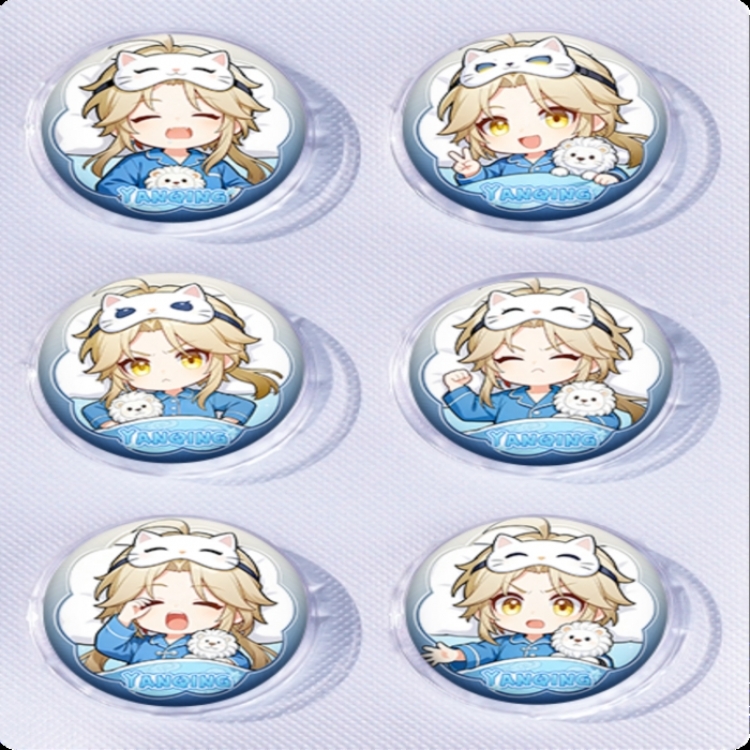 Honkai: Star Rail Anime peripheral pill bar badge 25mm a set of 6 price for 5 sets 