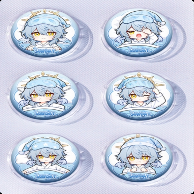 Honkai: Star Rail Anime peripheral pill bar badge 25mm a set of 6 price for 5 sets 