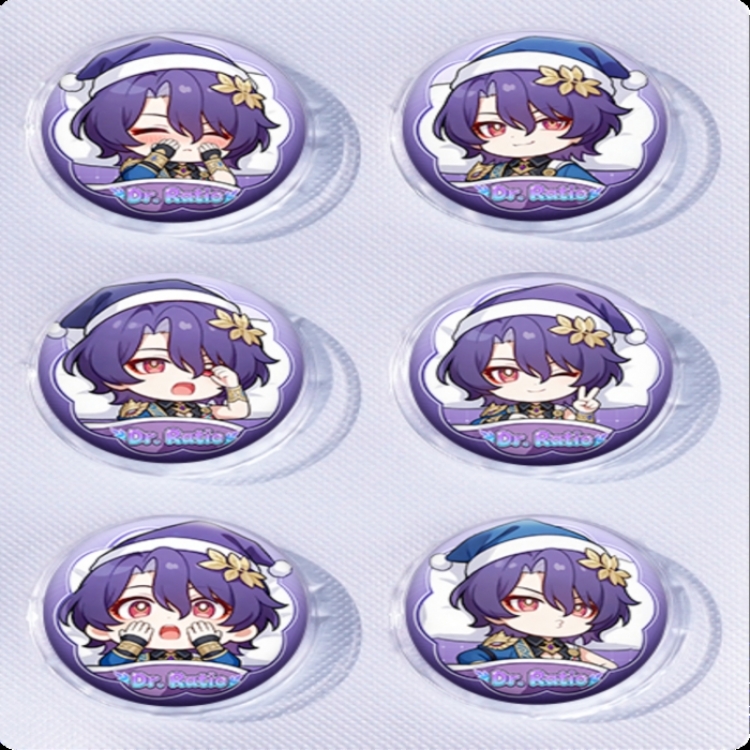 Honkai: Star Rail Anime peripheral pill bar badge 25mm a set of 6 price for 5 sets 