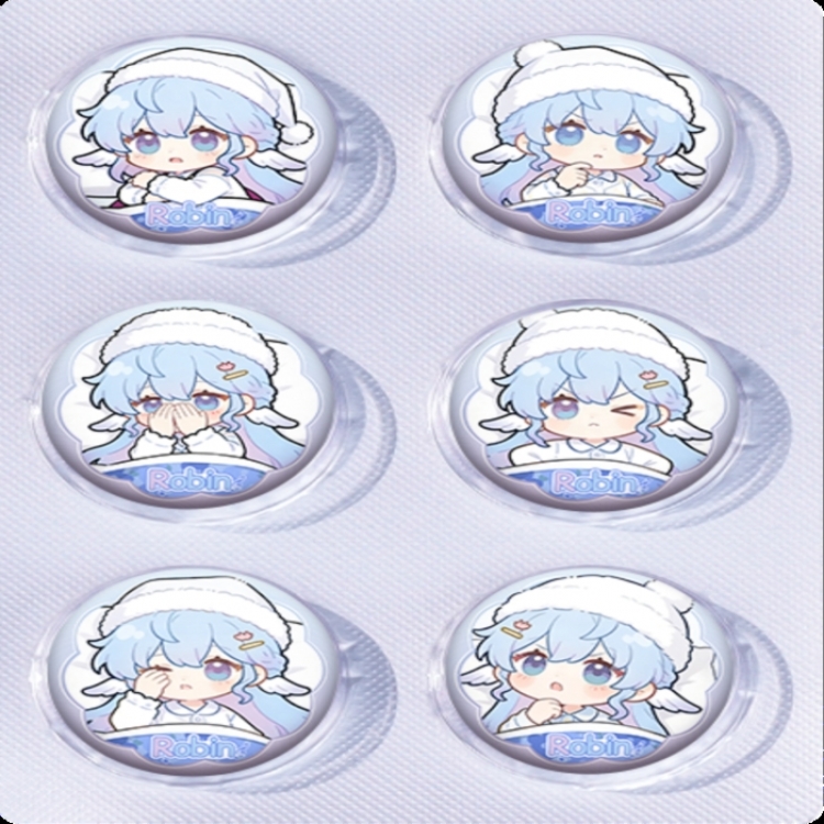 Honkai: Star Rail Anime peripheral pill bar badge 25mm a set of 6 price for 5 sets