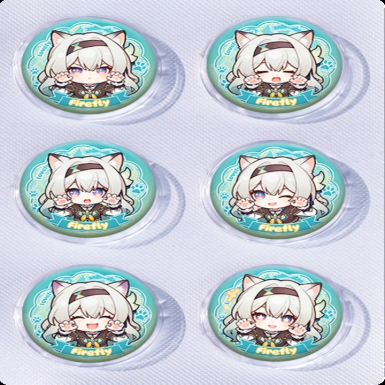 Honkai: Star Rail Anime peripheral pill bar badge 25mm a set of 6 price for 5 sets 