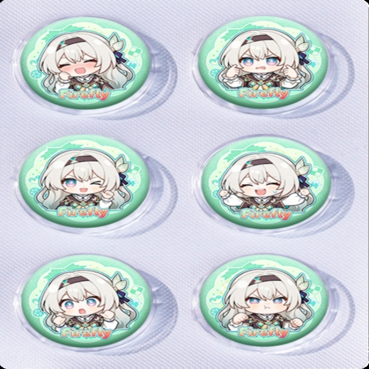 Honkai: Star Rail Anime peripheral pill bar badge 25mm a set of 6 price for 5 sets 